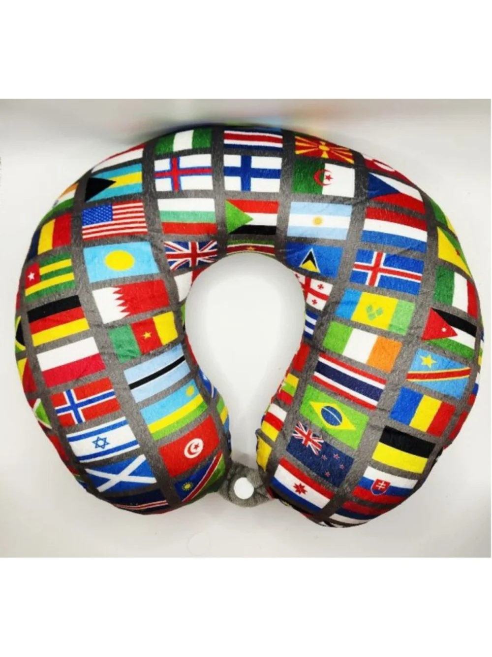 Unisex Travel Neck Pillow One Size Multi-Color Country Flags